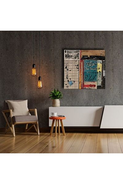Desenlio Retro Map Canvas Painting