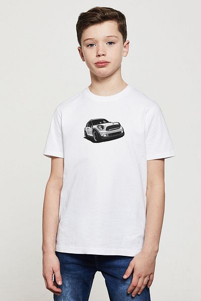 QIVI Tricou alb unisex pentru copii