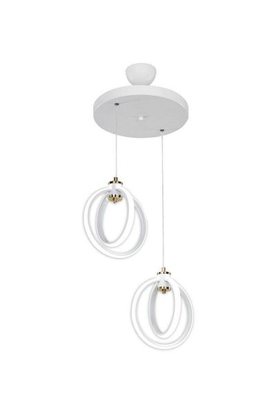 MANO Loretta Double Led Chandelier - White