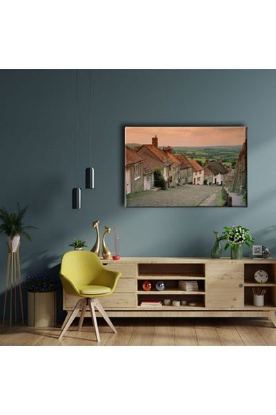 Desenlio Town Street Landscape Painting