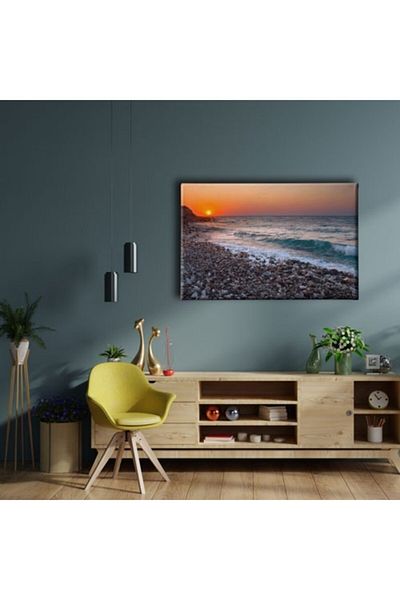 Desenlio Sunset Sea Landscape Painting