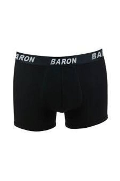 BARON Μαύρο Lycra Elastane Combed Cotton Boxer - Συσκευασία 1