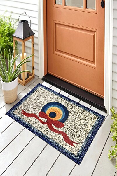 Evsebu Pienso Home Evil Eye Beaded Decorative Door Mat