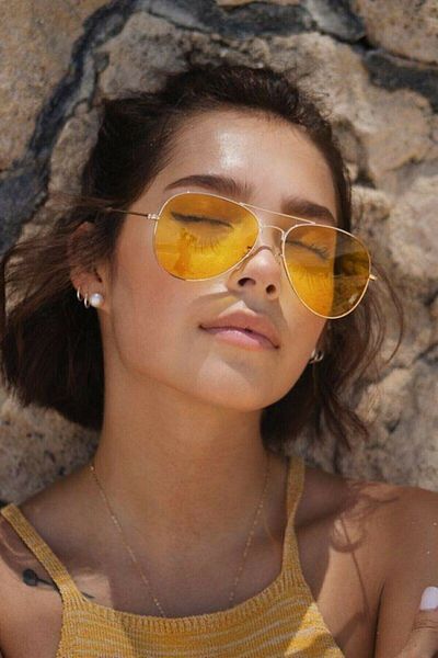 Goldmine Drop Metal Framed Unisex Sunglasses Yellow