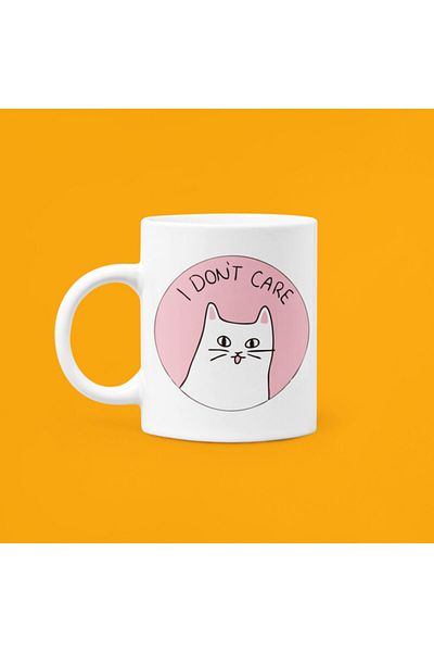 UUR STORE I Dont Care Mood Printed Porcelain Mug 330ml