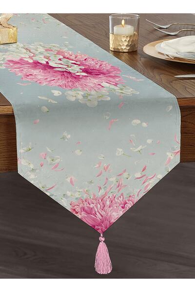Realhomes Pastel Zeminli Renkli Ortanca Çiçek Dijital Baskılı Özel Tasarım Pü...