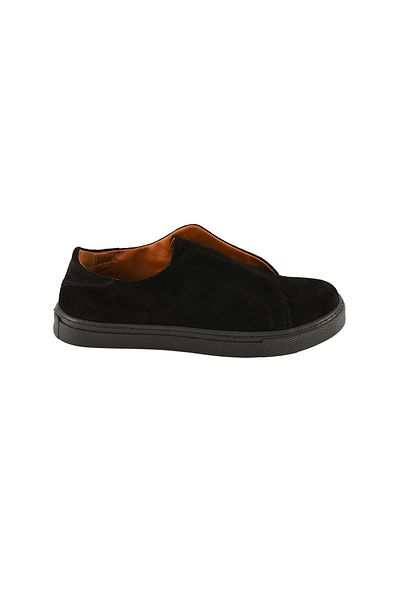 Moosefield Genuine Leather Black Women's Sneakers