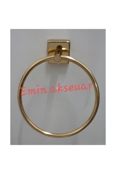 Defne Yuvarlak Havluluk Kare Tabanlı Altın