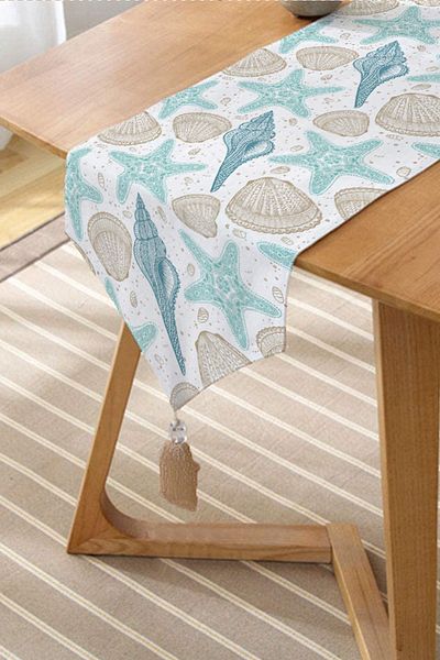 Realhomes Creaturi marine colorate Design special imprimat digital Decorativ cu smocuri din chenille