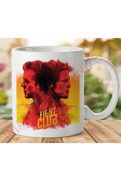 ART HEDİYE كوب مطبوع على الجانبين من Fight Club (Fight Club)