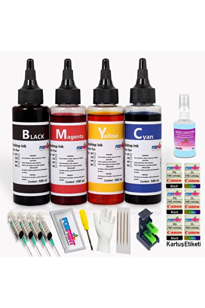 FORPRİNT Canon Pg-545/ Cl-546 Kartuş Dolum Seti 4x100ml (mg2450/ Mg2555)