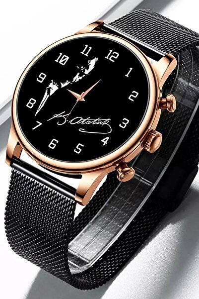 Kubbehan Ataturk Men's Wristwatch Mustafa Kemal Ataturk Signature Wristwatch