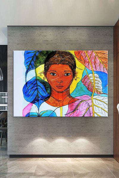 Morfil Sanat Atölyesi Femeie Femeie Lankish Femeie Artistică Decorativă Canvas Print