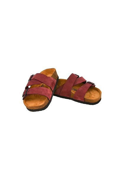 Moosefield Kids Papuci pentru copii din piele naturală roșu Claret