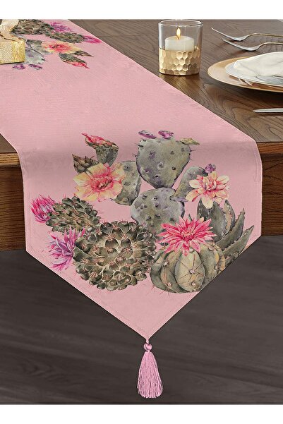 Realhomes Alergăr triunghi de chenille cu ciucuri cu design special imprimat ...