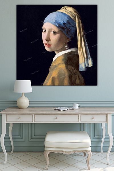 Morfil Sanat Atölyesi Fată cu cercei de perle Johannes Vermeer Pictură artistică pe pânză