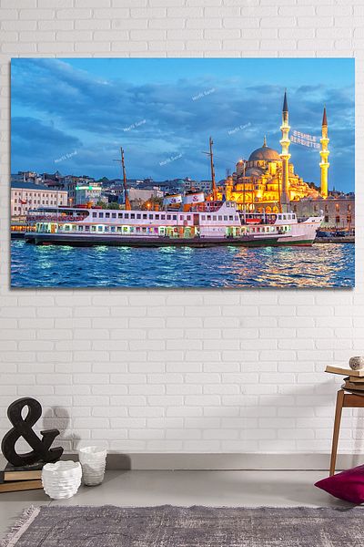 Morfil Sanat Atölyesi Istanbul Sea City History Peninsula Peisaj magnific pictură pe pânză