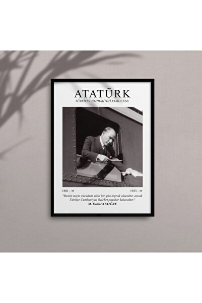 HOMEPACK Pictură înrămată Ataturk Negru