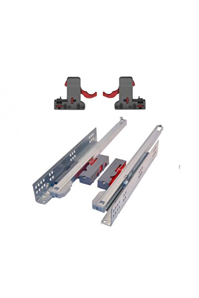 SAMET Push Open 40 Cm Kısmi Açılım Çekmece Rayı Mandal Dahil