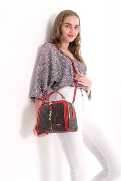 Just Polo Kadın Kahverengi Kırmızı Omuz Çantası