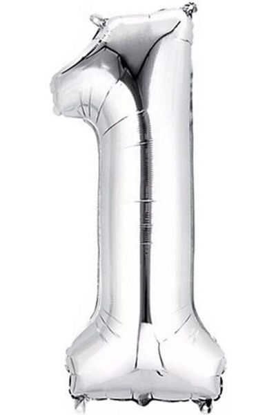Ada Party 1 Silver Balloon 100 Cm 1 Silver Balloon 100 Cm