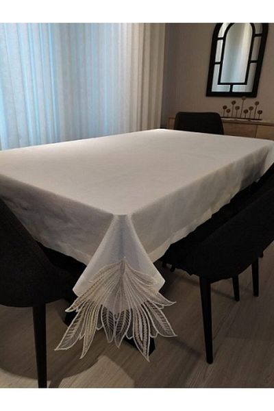 Çeyiz Bahçesi Față de masă din in perlat 160&220