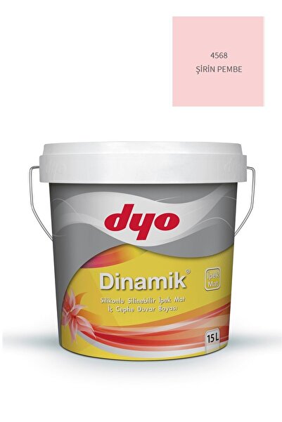 Dyo Dinamik Silikonlu Silinebilir Ipek Mat Iç Cephe Duvar Boyası 4568 Şirin Pembe 15 Lt