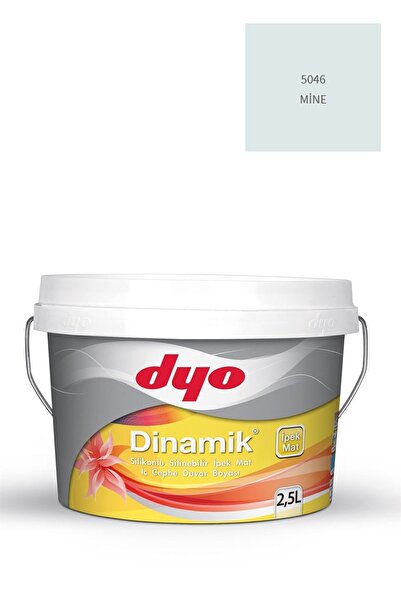 Dyo Dinamik Silikonlu Silinebilir Ipek Mat Iç Cephe Duvar Boyası 5046 Mine 2,...