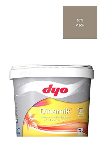 Dyo Dinamik Silikonlu Silinebilir Ipek Mat Iç Cephe Duvar Boyası 5579 Vizon 7...
