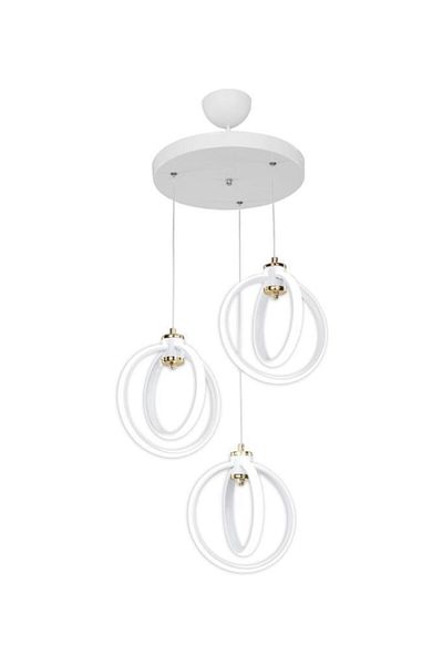 MANO Loretta Triple White Led Chandelier Set