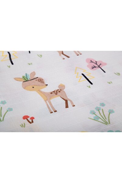 İpek Kehribar White Deer Muslin Cover Blanket 110x110