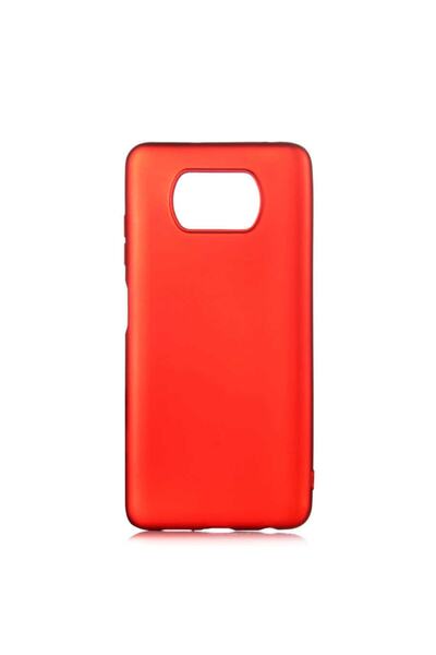 Xiaomi Poco X3 Kılıf Ultra Ince Silikon Premier Kırmızı