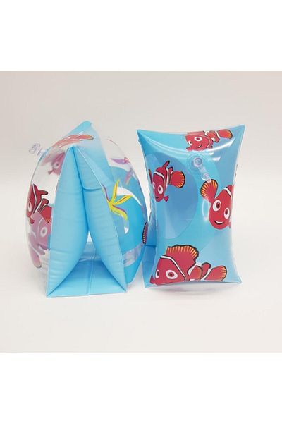 BERMUDA Blue Sleeve - Red Fish Pattern, 30x15 cm