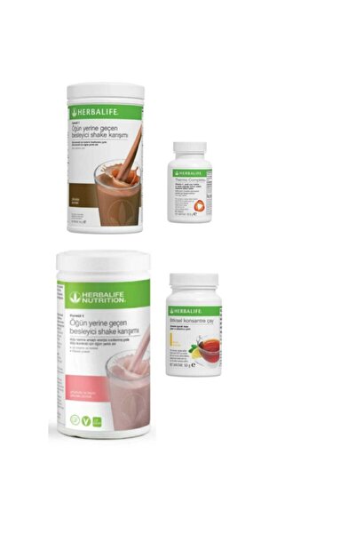 Herbalife Çikolatalı Ahududulu Shake Termo Complete Bitkisel Çay 50gr Limon A...