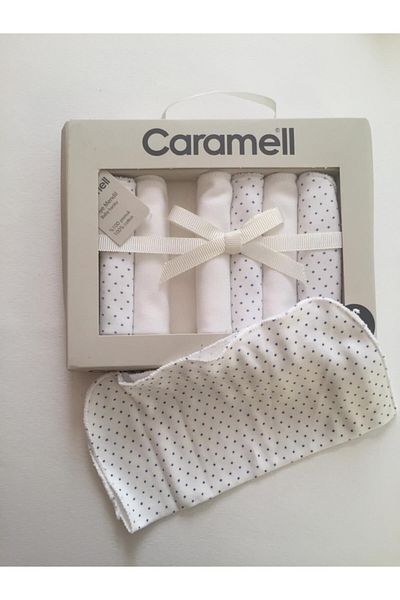 Caramell Pachet 7 șervețele pentru gură pentru bebeluși din bumbac organic pieptănat 20x20 cm