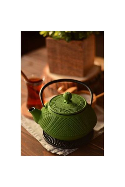 Bambum Taşev T0078 Linden Hyacinth 750 Ml Pistachio Green Cast Teapot Teapot