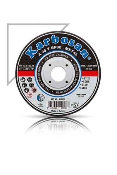 KARBOSAN Metal Kesme Taşı 180 Mm Metal Kesici Disk 180x3.0x22 Mm 2'li