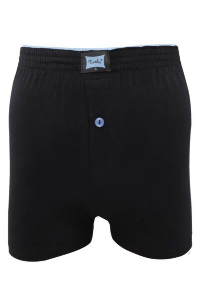 Tutku Penye Düz Boxer 117 6'lı Paket | Siyah