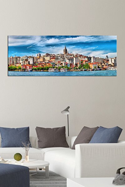 Morfil Sanat Atölyesi Istanbul Haliç Galata Kulesi Şehir Deniz Manzara Kanvas...