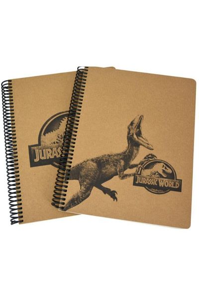Mynote Jurassic World Kraft Notebook 19x26 100 Sheets Striped