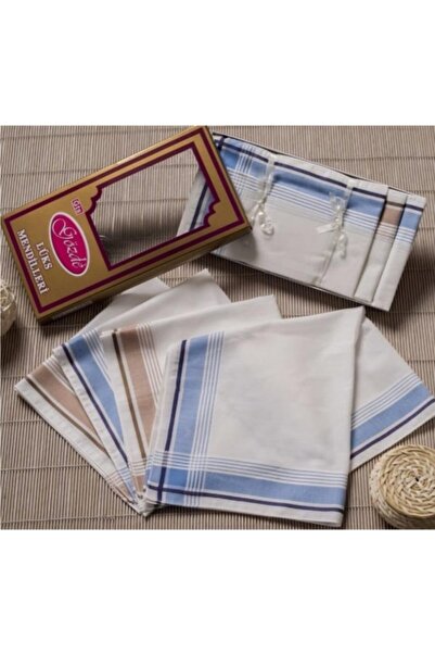 Gözde 46X46 cm Yellow Fabric Handkerchief - 12 Pcs Gsk 03