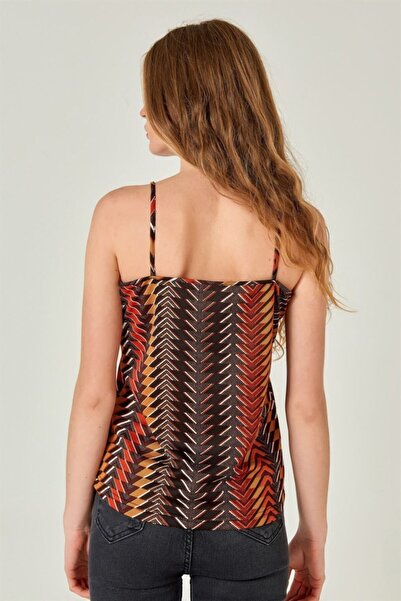 AQE FASHION Women's Striped Rope Strap Multicolored Tank Top