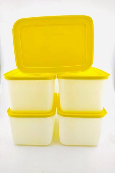 Tupperware Yellow Alaska 5-pack 2.5 lt Storage Container