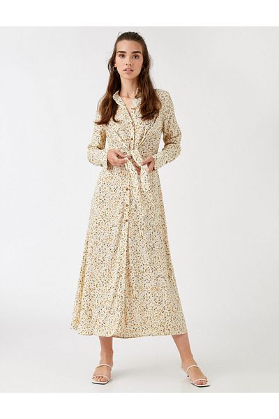 Koton Patterned Shirt Dress