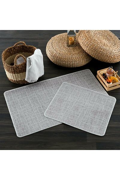 ALgorand Home Modern Washable 2-Piece Bathroom Rug Mat Toilet Seat Set - 60x100 and 50x80