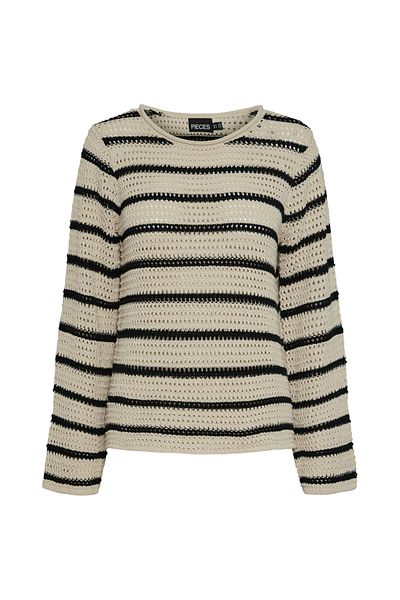 PIECES PCNESKA LS Strickpullover mit Rundhalsausschnitt