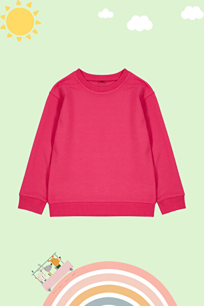 TRENDYOLKIDS Pink-Ecru Girls szezonális vékony, legény nyakú Basic kötött pulóver TKDAW25SW00000