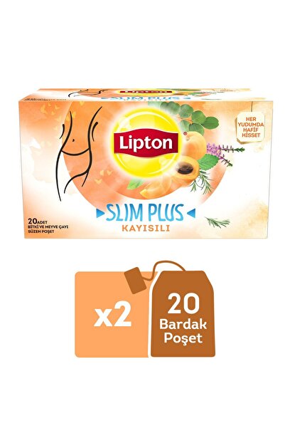 Lipton Slim Plus Kayısılı 20'li 2 Paket