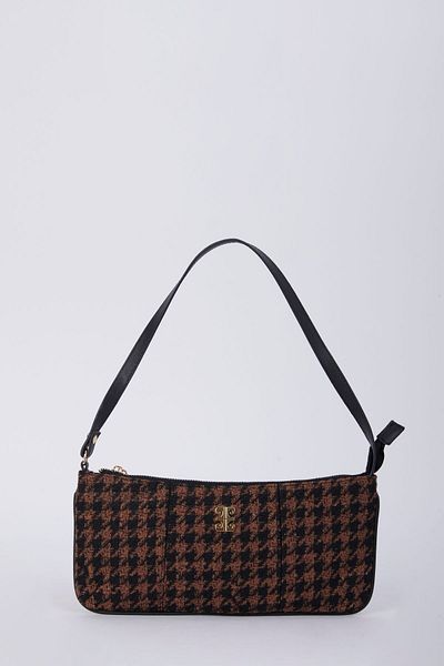 Pierre Cardin Brown Tweed Women's Shoulder Bag 05Po22Y1564