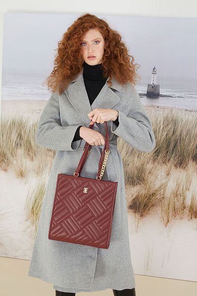 Pierre Cardin Weinrote Damen-Umhängetasche 05PO22K1626